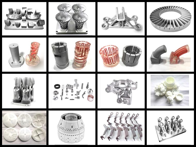 DT SLM metal 3D printed products plastic resin products and products processed by CNC finishing