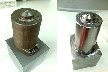 Metal 3D-printed injection mold core blanks and finished products