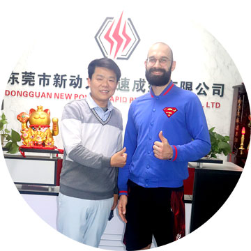 Overseas client came to visit DT's brother 3D printing factory New Power