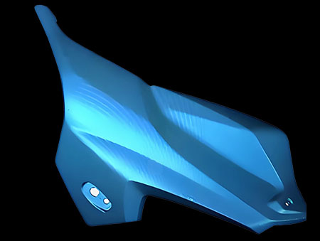 The 3D Printed Motorcycle Body Fairing Side Guard Components