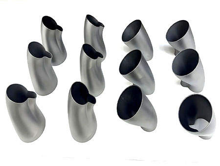 The 3D-printed titanium alloy motorcycle exhaust manifold elbow