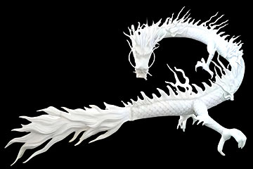 Custom big 3d printed dragon statue for decoration in a gardon or house
