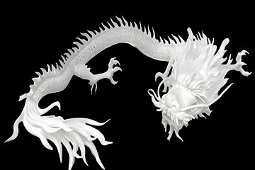 Custom giant 3d printed dragon for decoration in a garden or house