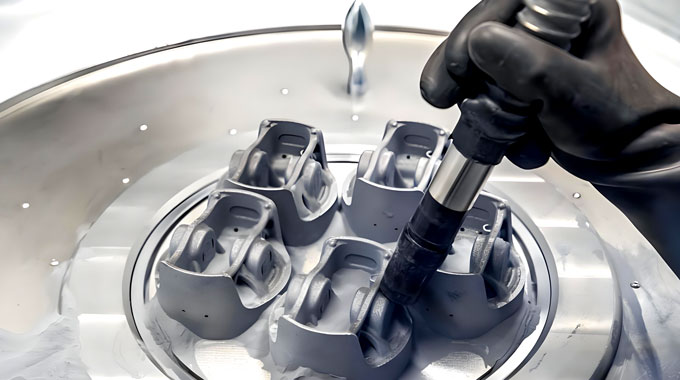 3D printed pistons, 2020, picture copyright Porsche AG
