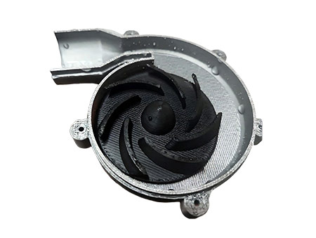 Custom 3D Printed Integrated Pump Housing & Impeller