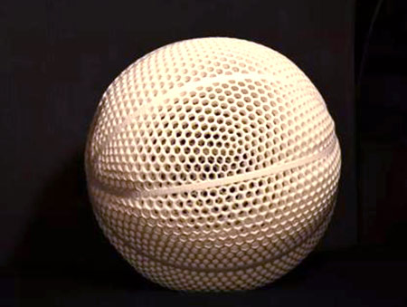 PEBA 3D Printed Basketball In Beige color