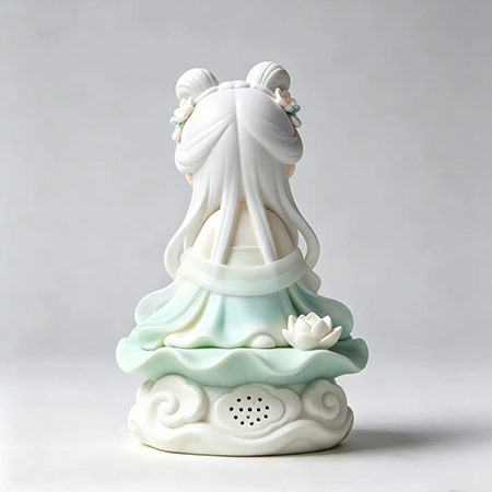 Back View of a Lovely 3D Printed Figure