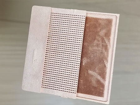 SLM 3D printed CuCrZr partitioned perforated array cold plate for semiconductor liquid cooling